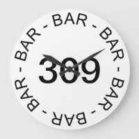 Dia de os pais Classic Street No. Bar Wall Clock