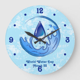 Relógio Grande Dia Mundial da Água Salve a Terra