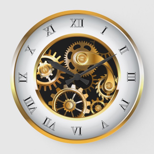 Relógio Grande Dials Steampunk com Dragonfly (Frente)