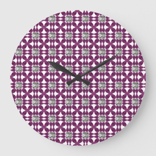 Relógio Grande Diamante Roxo (Frente)