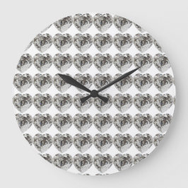 Relógio Grande Diamond Heart