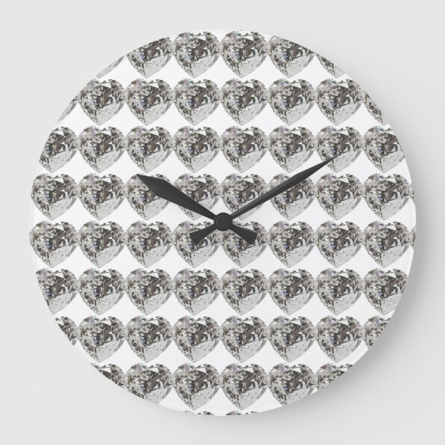 Relógio Grande Diamond Heart (Frente)