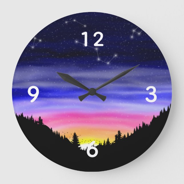 Relógio Grande Diamond Night Large Clock (Frente)