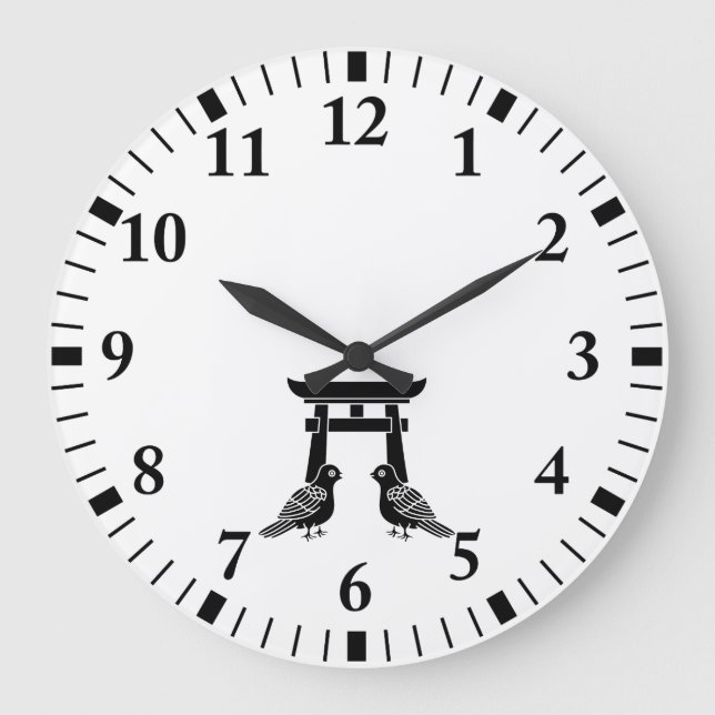 Relógio Grande Diante das pombas e Torii (Frente)