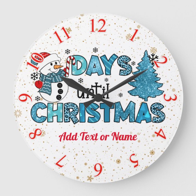 Relógio Grande Dias até o Natal Personalizar (Frente)