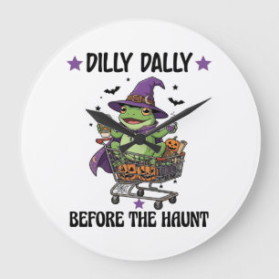 Relógio Grande Dilly Dally Antes do Susto Sapo Carrinho de Compra