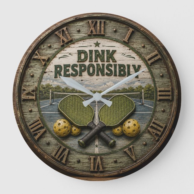 Relógio Grande Dink Responsibly Pickleball Paddle  (Frente)