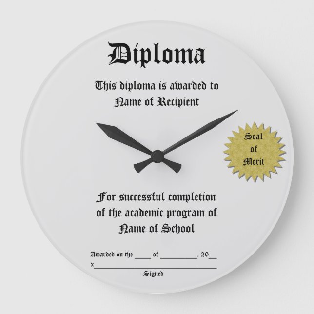 Relógio Grande Diploma (Frente)
