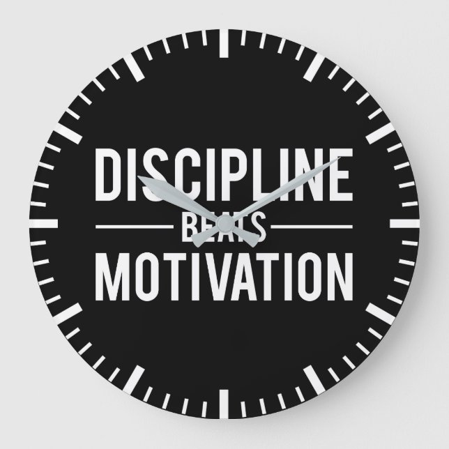 Relógio Grande Disciplina bate a motivação - Inspiração (Frente)