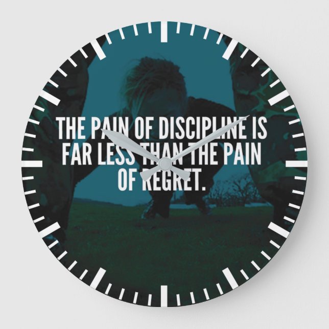 Relógio Grande Disciplina - Workout Inspiracional (Frente)