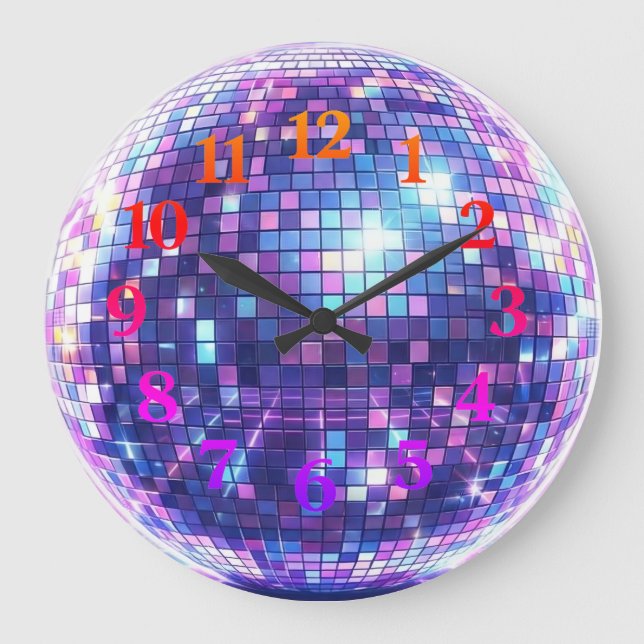 Relógio Grande Disco Ball Wall Clock | Customizable  (Frente)