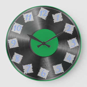 Relógio Grande Disco de Vinil Álbum Retro