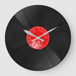 Relógio Grande Disco de Vinil Antigo - Amante de Música