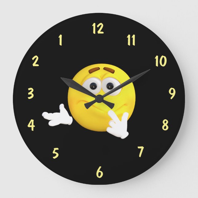 Relógio Grande Disco Inverso do Rosto Confuso (Frente)