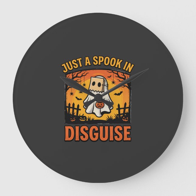 Relógio Grande Disfarce de Fantasma de Halloween (Frente)