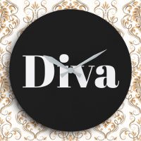 Diva Opera Singer Glam Music Themed Black Black Wh