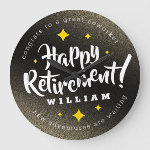 Relógio Grande Diversão Dourada das estrelas de relâmpago Retir