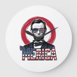 Relógio Grande Divertido Merica Patriótico Presidente Antigo Veto