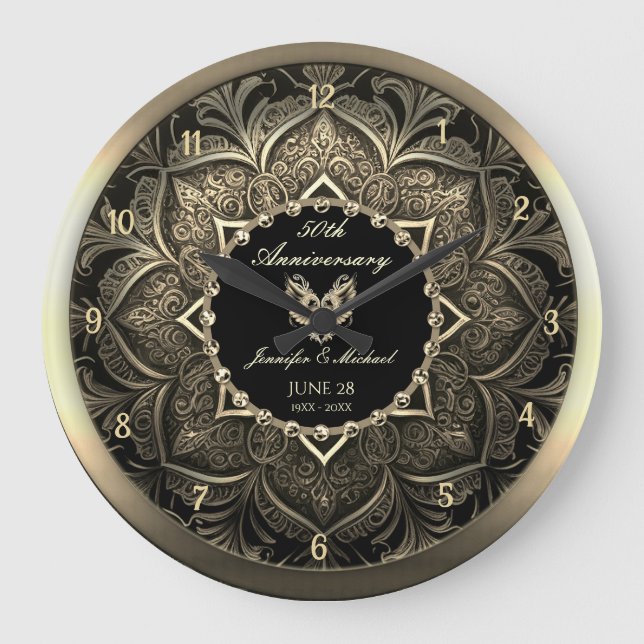 Relógio Grande do 50º aniversário de casamento (Frente)