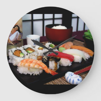 Relógio Grande Do sushi do tempo pulso de disparo de parede