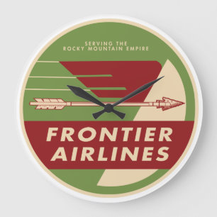 Relógio Grande Do vintage de Frontier Airlines pulso de disparo