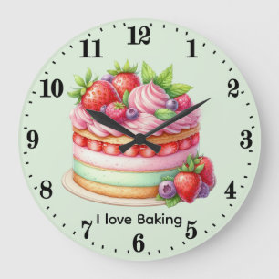 Relógio Grande Doce amor culinária personalizável