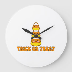 Relógio Grande Doce ou Travessura Candy Corn - Hall Kawaii Fofo