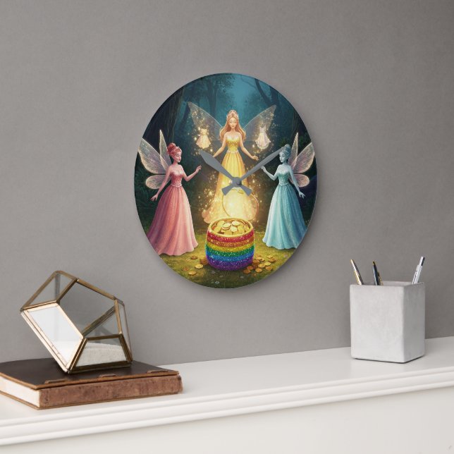 Relógio Grande Doce Sonhos Chá de panela de Fada (Escritório)