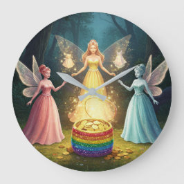 Relógio Grande Doce Sonhos Chá de panela de Fada