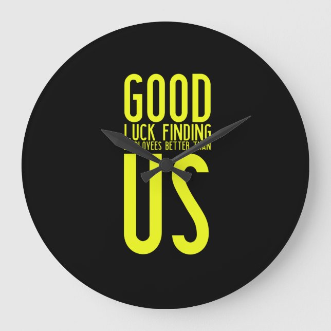 Relógio Grande Dons engraçados para trabalhadores ou empregados q (Frente)