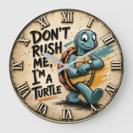Relógio Grande Don't Rush Me I'm a Turtle