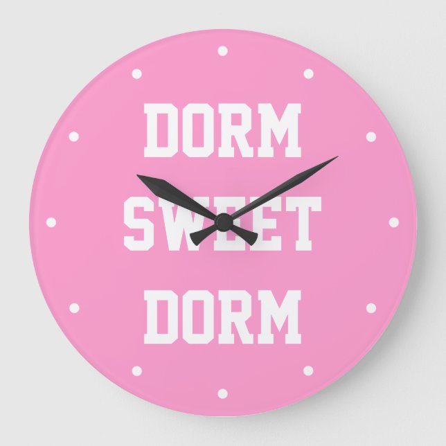 Relógio Grande Dorm Sweet Dorm ~ Original Girly (Frente)