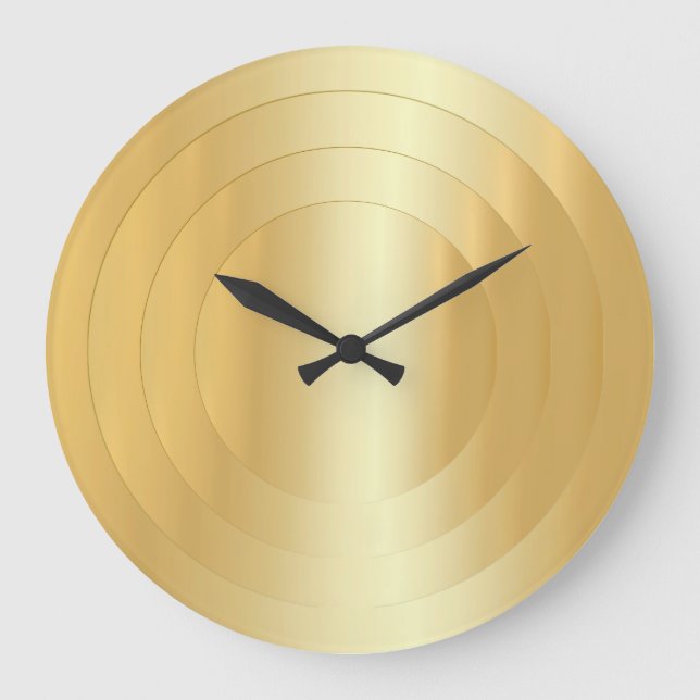 Relógio Grande Dourada aparência elegante, Modelo de tendências e (Frente)