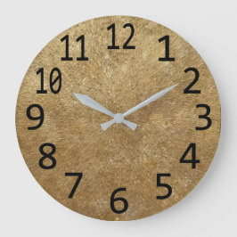 Relógio Grande Douradas ondulações Padrão Circular Relógios Metál