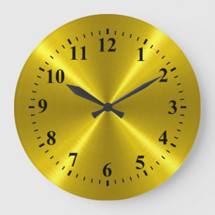 Relógio Grande Dourado metal de aço inoxidável