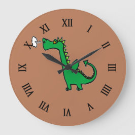Relógio Grande Dragão verde para respirar ar