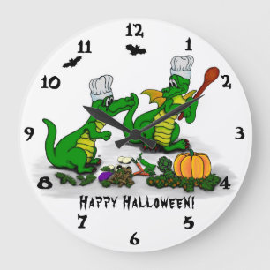 Relógio Grande Dragões - Feliz Halloween! Hoje eu cozinho