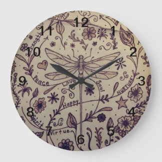 Relógio Grande Dragonfly Art