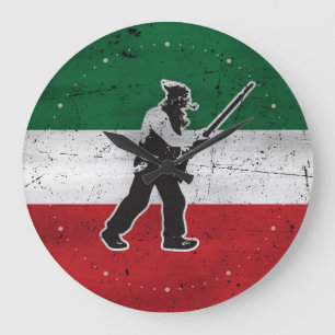 Relógio Grande Drapeau Québec e Patriote Henri Julien érodé