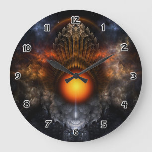 Relógio Grande Dream Orb Fractal Art Wall Clock