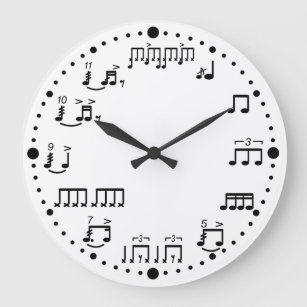 Relógio Grande Drum Notes e Rudiments Music Clock para Drummers