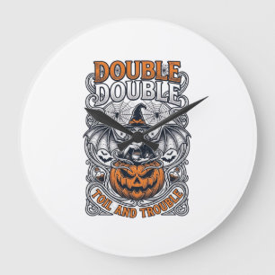 Relógio Grande Dupla Perturbação Problema Bruxa Abóbora Halloween
