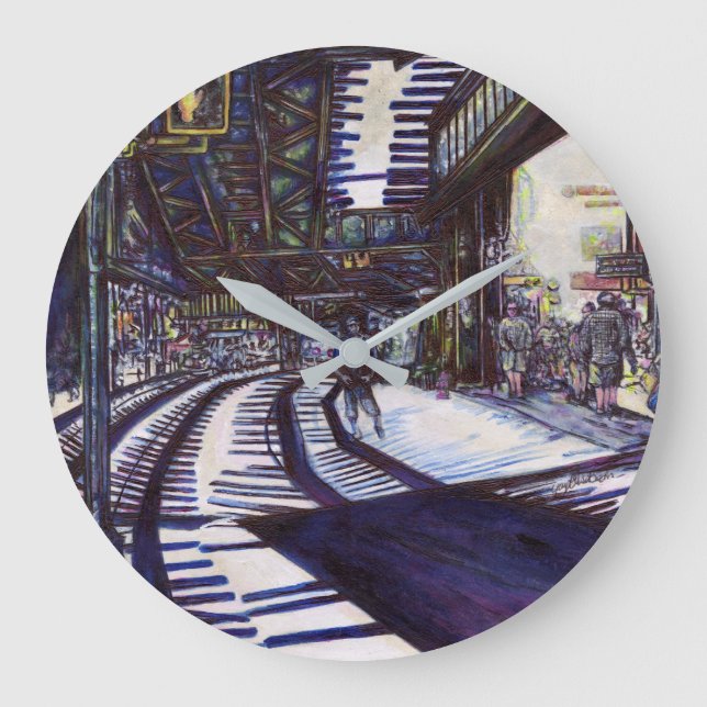 Relógio Grande Dusting the Piano (Frente)