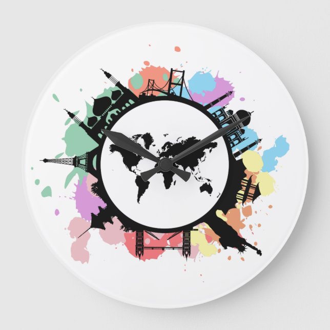 Relógio Grande É hora do viagem (Frente)