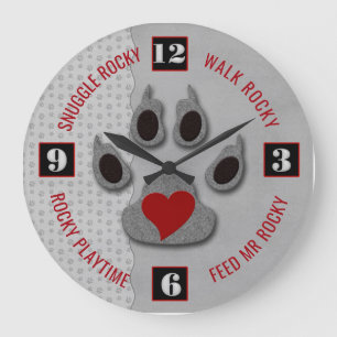 Relógio Grande É o tempo do cachorro para o Pet Lover