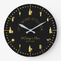 É o Vinho O’Clock Elegante Monograma Negro Dourado