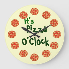 Relógio Grande É Pizza O'Clock