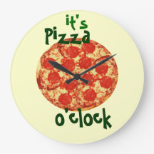 É Pizza O'clock Clock