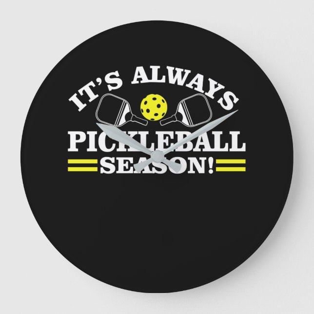 Relógio Grande É Sempre Camisa Engraçada Da Estação De Pickleball (Frente)