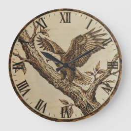 Relógio Grande Eagle Wall Clock - Symbol of Strength